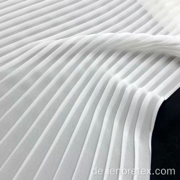 100% Polyester gewebtes weißes Chiffon-Crêpe-plissiertes Gewebe